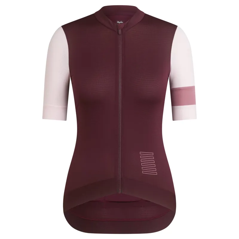 Rapha Women's Pro Team Training Jersey in Wine and Pale Pink